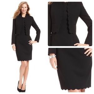 🆕 Kasper▫️Petite Scalloped Jacket & Sheath Dress